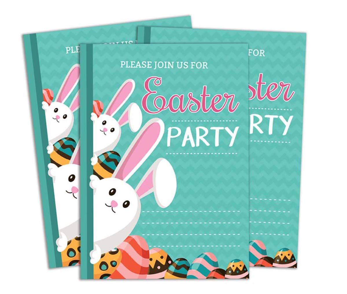 Darling Souvenir Green Invitation Card 28 Pcs Fill or Write In Blank Invites Printable Party Supplies-7 X 5