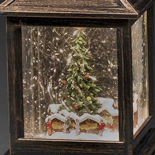 Konstsmide Christmas Lights LED Snow Globe Lantern"Christmas Market and Tree Scene" - Image 5