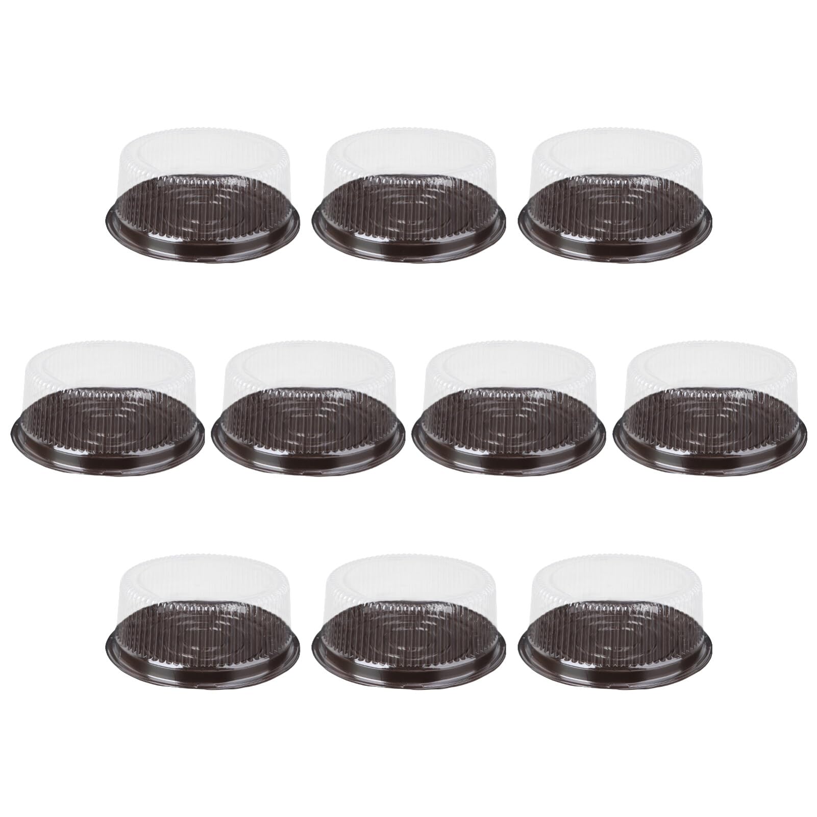 ifundom 10pcs Plastic Cake Containers: 8 Inch Clear Cake Containers With Lids Mooncake Boxes Muffin Dome Muffin Single Cupcake Holders Individual Cupcake Containers