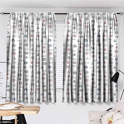 Lcxzjgk Cortina de Doble Panel para decoración náutica, Elementos