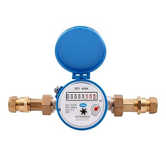 BUGUUYO DN15 Wasserzähler Metall - Robustes Messgerät Für Haus & Garten