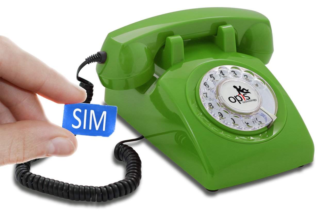 Opis 60s Mobile: The Retro Phone with SIM Card Slot and GSM, a Landline Mobile for Elderly Green