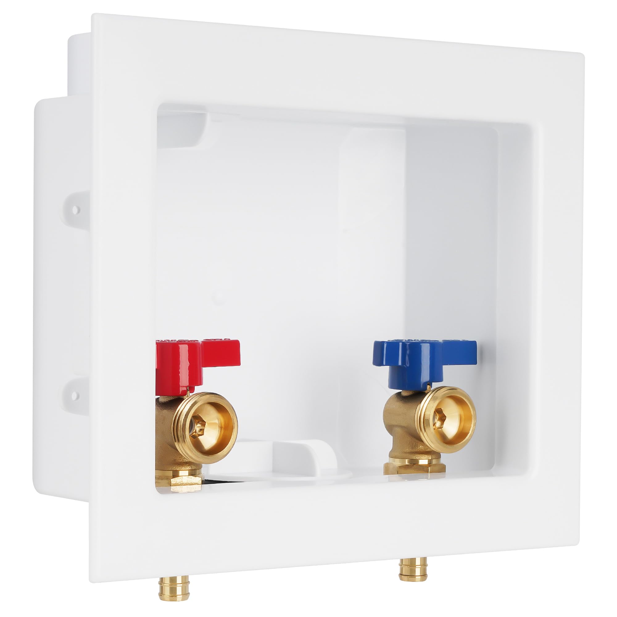 Photo 1 of SECKWHALE Universal Washing Machine Outlet Box, 1/2-Inch Pex Crimp x 3/4-Inch MHT Connection with Center Drain, Laundry Washer Valve Outlet Box