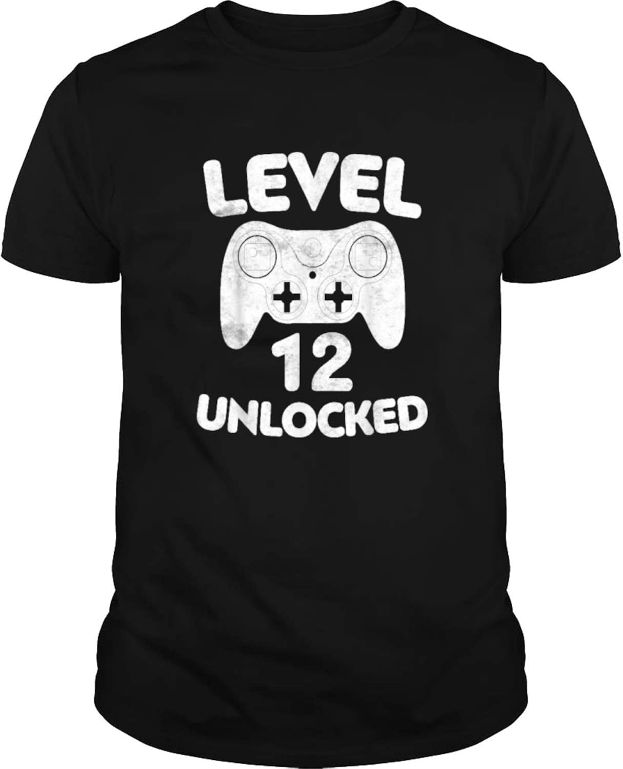 Level 12 Unlocked T-Shirt 12th Video Gamer Birthday Gift T-Shirt-cat T Shirt-Basic Tees for Men 