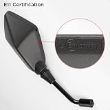 evermotor Universal Motorcycle Mirrors Hawk-Eye 4x Bolts M8/M10 6.2in Lens view 7