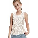 CharmWM Girls Sequin Top Sleeveless Sparkly Tank Top Dance Vest Glitter Cocktail Party Shiny Club Night