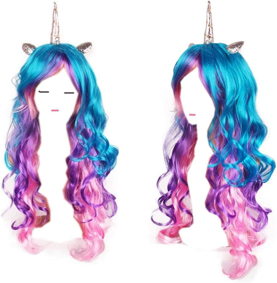 TikTok Direct Unicorn Wig Unicorn Horn Party Supplies Cosplay (#2)