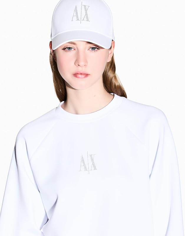 Sweat-Shirt à col Rond pour Femme, Motif Icon Project, Logo Brillant, Blanc Optique, Taille L, Blanc Optique., L