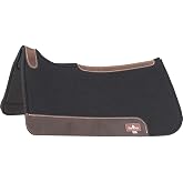 Classic Equine ContourPedic Square Western Saddle Pad, Black, 31" X 32"
