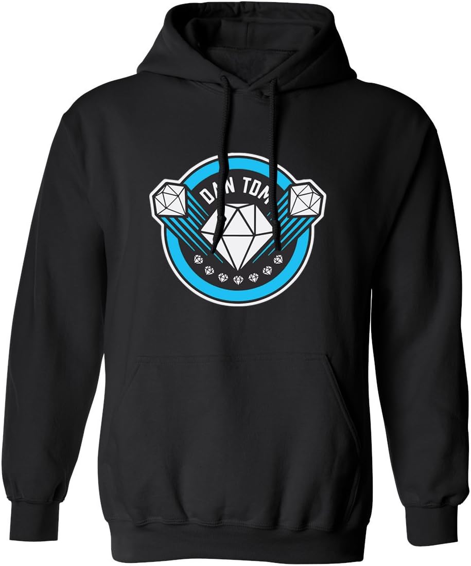 Dantdm!!!!, Spinner, LOL, Cool - Dan Tom Mens Hoodie Hooded Sweatshirt Black