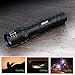 Zglon High Lumens Super Bright Tactical LED Handheld Flashlights Torch with Adjustable Zoomable Focus 5 Tac Light Modes and 18650 Battery
