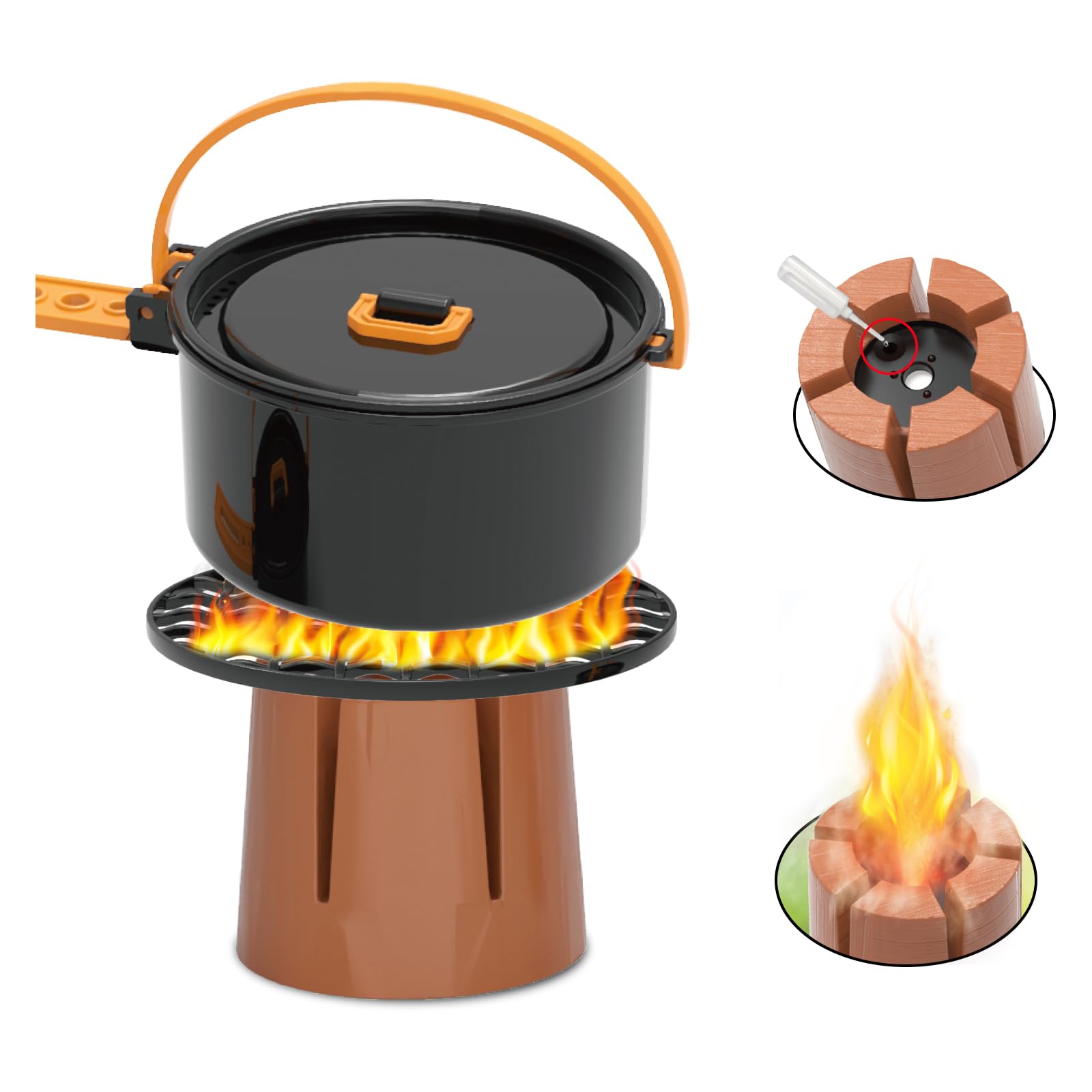 Contixo Kids Camping Toys Set - Outdoor Pretend Play Kit with Table, Food, Spray Stove, Glow Lantern, Binoculars, Compass, Tableware, Watch - Ideal Camping Playset for 3-6 Year Olds