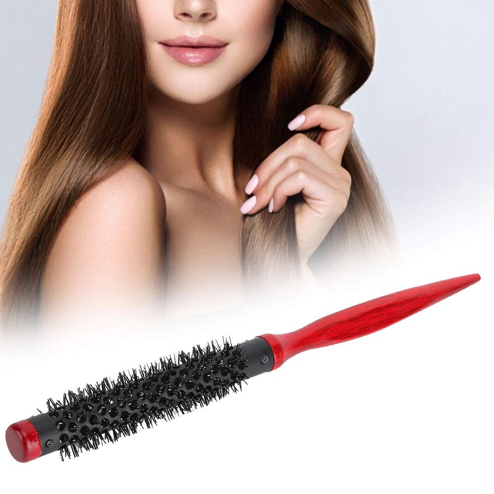 Roller Comb for Men and Women Nylon Bristles Round Salon Hair Styling Brush Comb for Blow Drying Curling Straightening(0.6in)