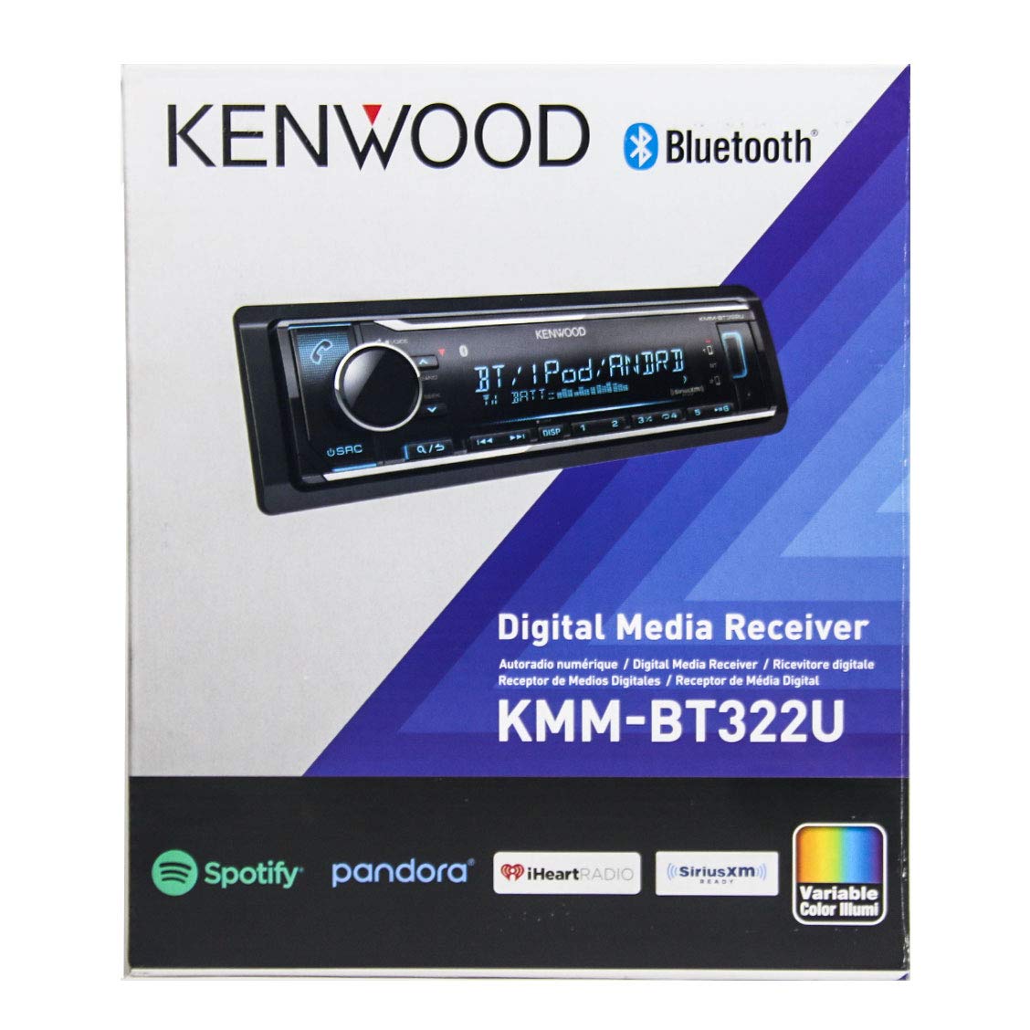 Amazon.com: Kenwood KMM-BT322 Car Media Player Bluetooth (no cd and no  sirius): Cell Phones & Accessories