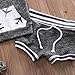 Newborn Baby Boys Girls Clothes Set 2 Pieces Stripe Plane Print Vest Hoodie+Shorts (6-12m, Grey)