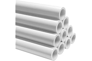 LESSO AMERICA LESSO 10 PCS 1" PVC Pipe Furniture Grade, 3.28 FT feet DIY PVC Projects Set for Home, Greenhouse, Garden, Farm, Workshop, Spring,Summer, Sch.40 White [40" x 10 Pack]