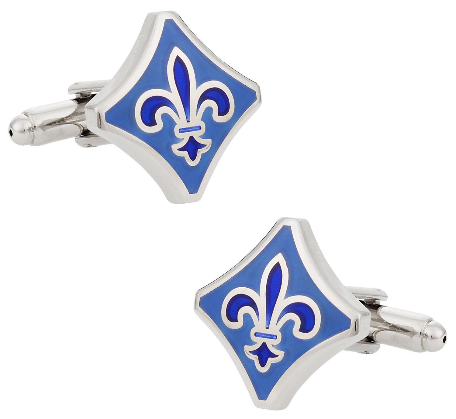 Blue Fleur De Lis Cufflinks by Cuff-Daddy