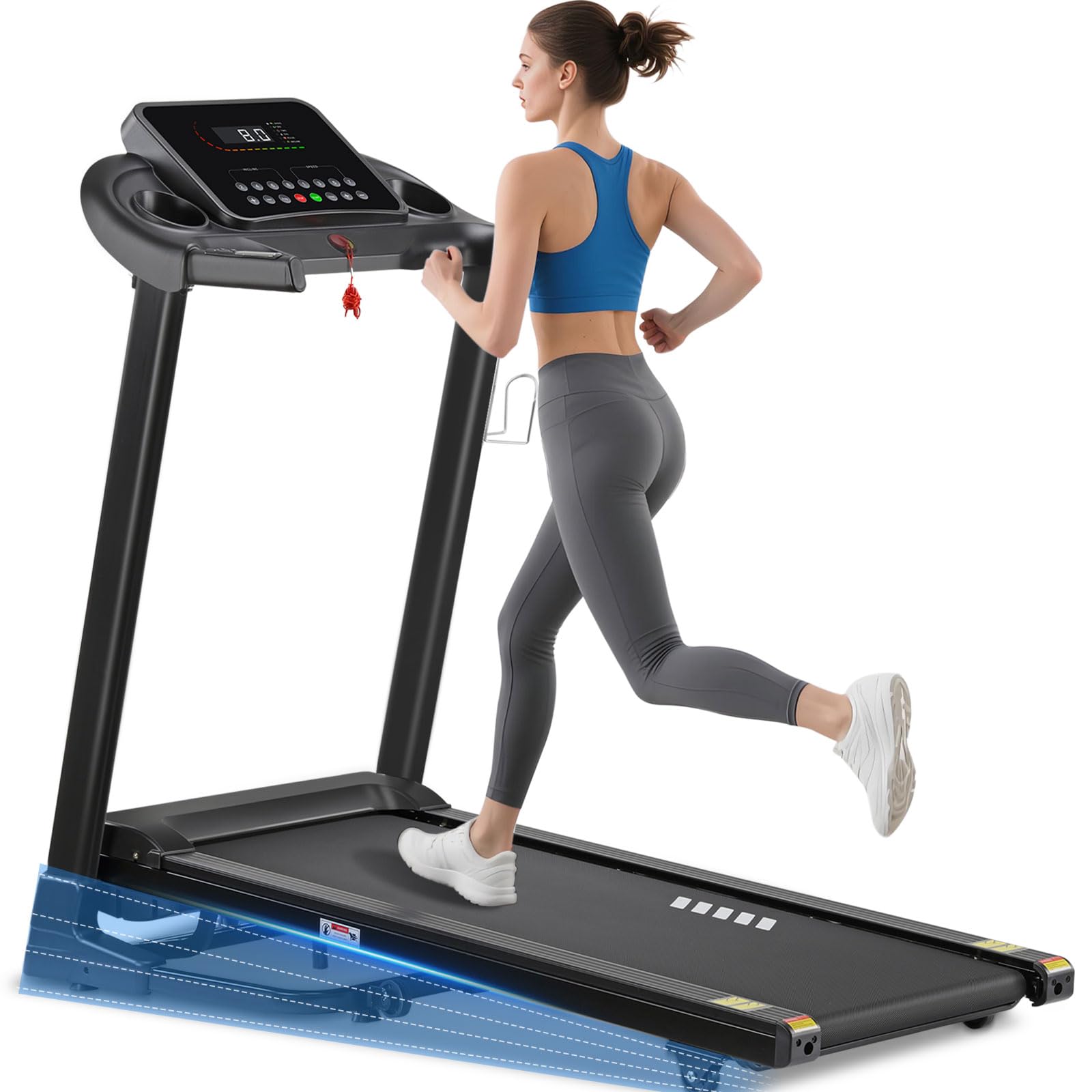 Photo 1 of *****  MISING MANUAL ***** ATEEDGE Treadmill for Home, 3.0HP Folding Running Machine, 300 lbs Weight Capacity, Shock Absorbing, Bluetooth APP Control