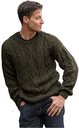 olive cable knit sweater