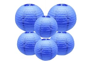 Yosawa 6 Pcs Paper Lanterns Decorative Round Paper Lantern Hanging Paper Lanterns for Party, Classroom, Wedding, Halloween,Ch