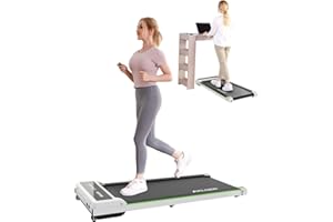 Walking Pad, AKLUER 2.25 HP Under Desk Mini Treadmill with 265 Weight Capacity, Portable Walking Treadmill with IR Remote for Home, Office, Apartment, Light Weight Electric Walking
