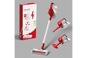 DOLIVE 3-in-1 Kids Vacuum That Really Works - Electric Vacuum Toy with Lights and Sounds - Perfect Pretend Play Cleaning Toy for Toddlers and Childrens Ages 3 4 5 6+