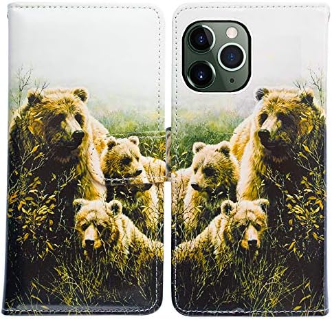 Beaucov iPhone 11 Pro Max Case,Bcov Cute Bears Style Wallet Leather Cover Case For iPhone 11 Pro Max