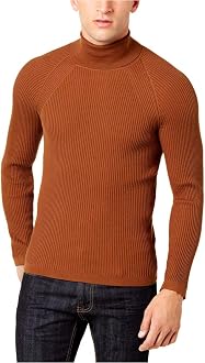 INC Mens Sweater Rich Cognac Small 
