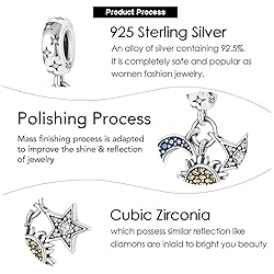 VALGACLS Sun Star Moon Charm Sun Charm Star Charm