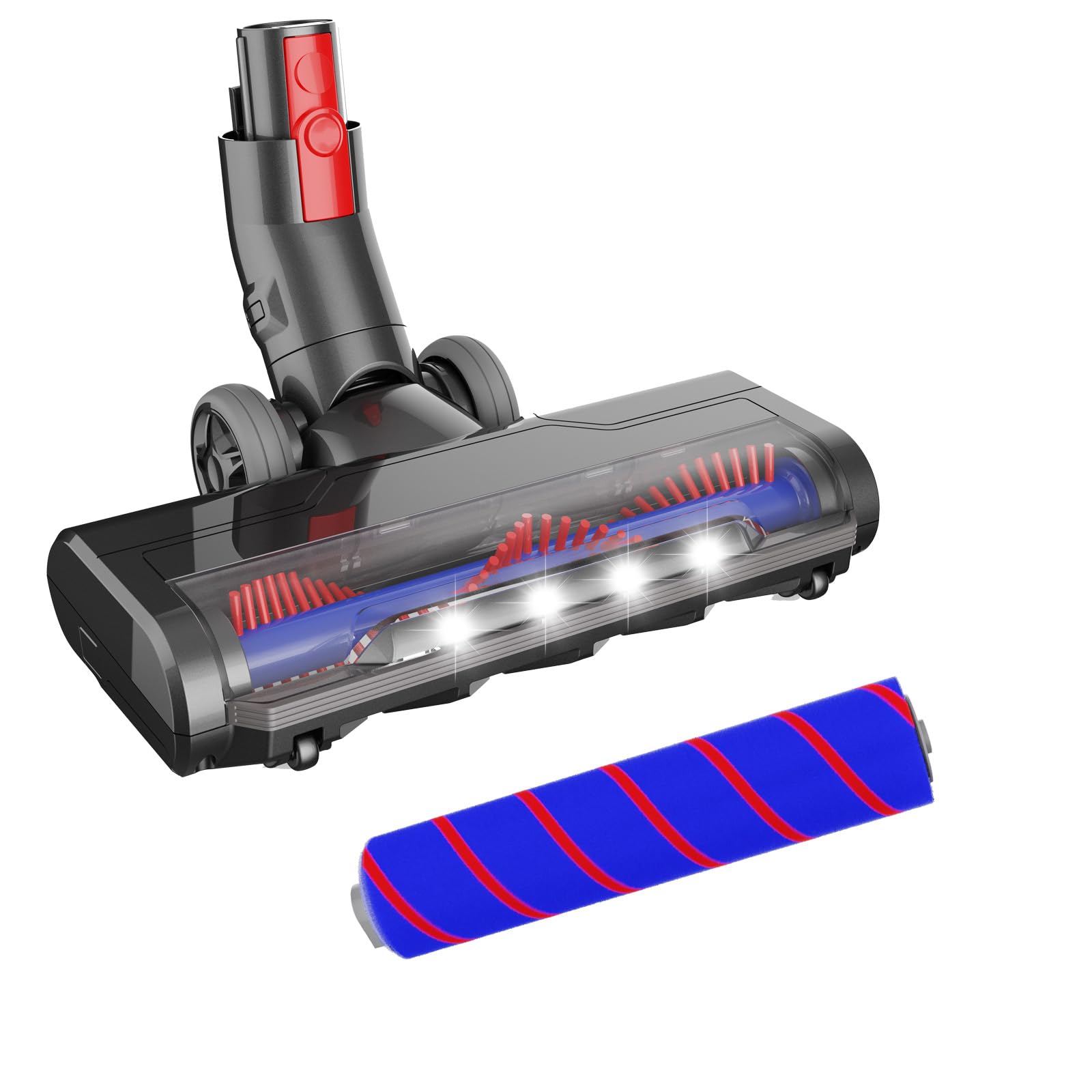 Photo 1 of Motorized Brush with Headlights for Dyson V10 V11 Vacuum Cleaners,Updated Motorhead Attachment for HardWood Floor or Carpet Cleaning,Replacement Head Compatible with Dyson V10 Models