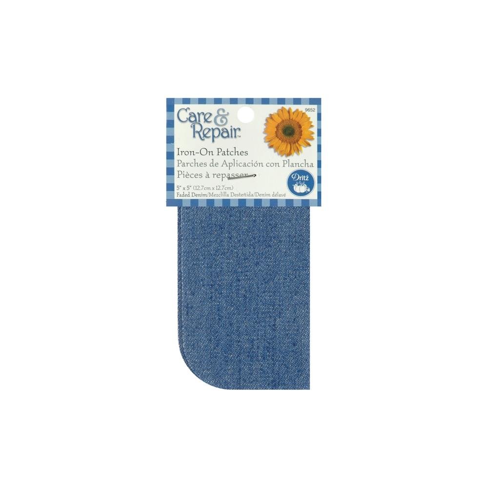 Photo 1 of Iron On Patches 5"X5" 2/Pkg-Faded Denim
