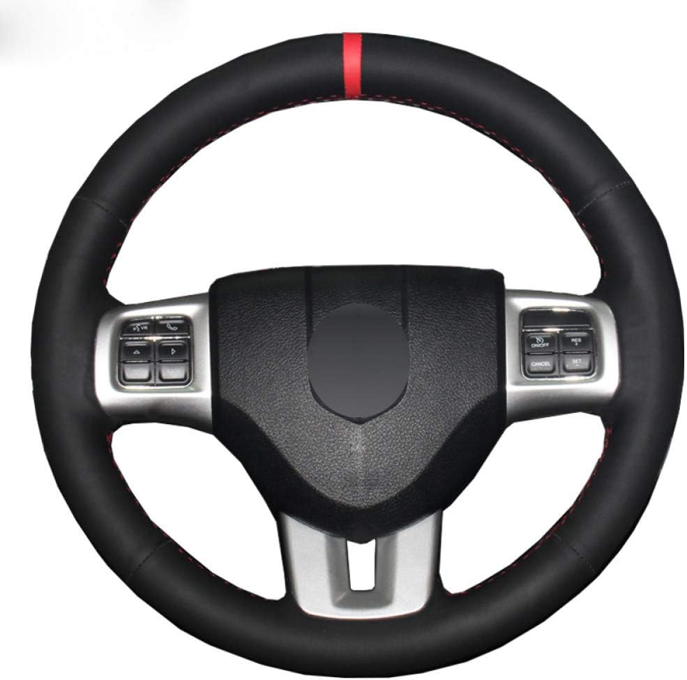 Cubierta de Volante de coche de costura manual Funda Volante trenza en el Volante para Dodge Grand caravana viaje Avenger Durango