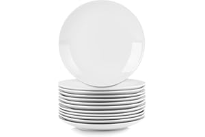 10 Strawberry Street 10.5" Catering Coupe Dinner Plate, Set of 12,White