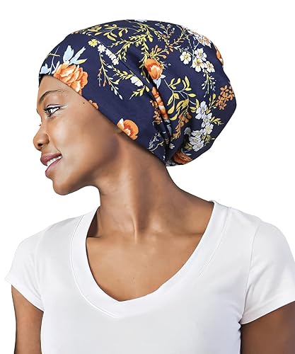 Satin Lined Headwear for Frizzy Hair Slap Slouchy Sleep Bonnets