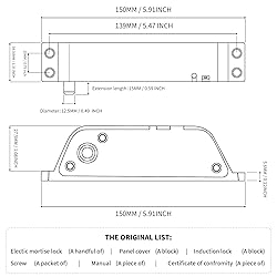 Electric Drop Bolt Lock DC 12V / 24V Fail Safe NC