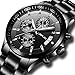 CRRJU Men's Multifunctional Chronograph Wristwatches,Stainsteel Steel Band Waterproof Watch