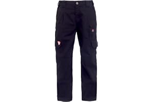 TICOMELA FR Pants for Men Flame Resistant Cargo Pants Lightweight 100% Cotton NFPA2112 7.5oz Elastic Waist Pants
