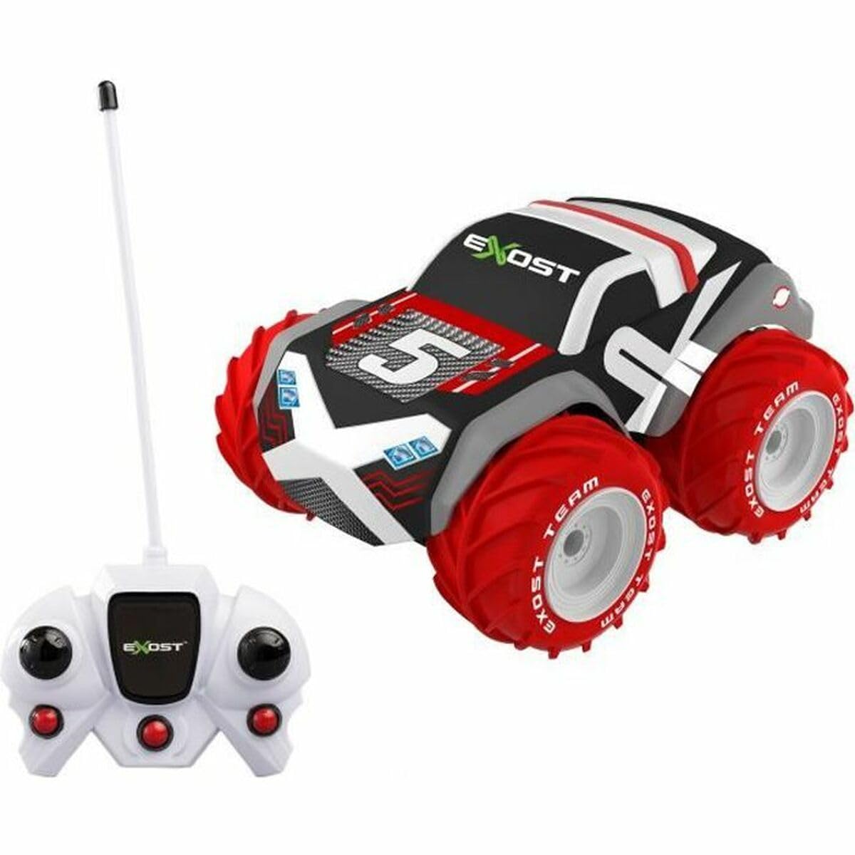 Exost Aqua Typhoon | All Terrain Remote Control Car | 1:24 Scale | Red and Black | For Kids 5+ | Water, Earth & Snow