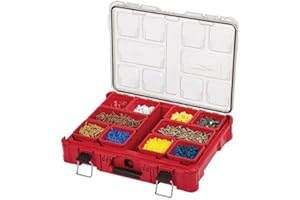 JNAB 48-22-8430 For Milwaukee10-Bin Impact Resistant Polymer Packout Organizer Length 19.76 in. Width 15 in. Height 4.61 in.