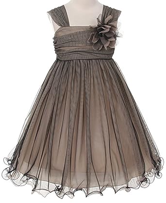mocha flower girl dresses