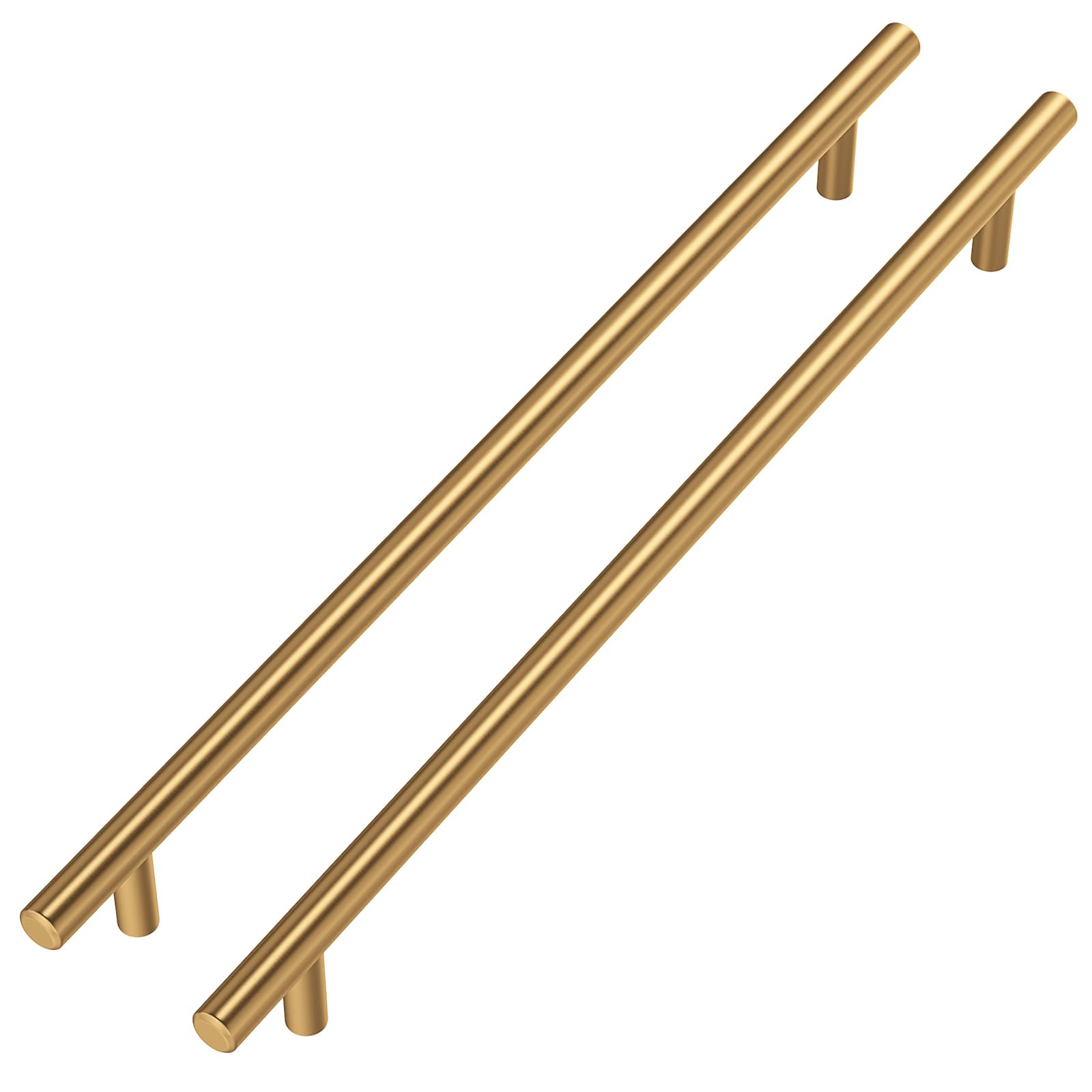 Goldenwarm® T-bar, furniture handles, hollow stainless steel kitchen cupboard door handles, gold coloured brass