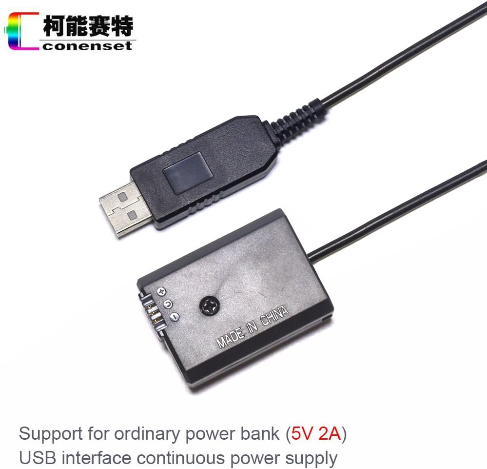NP-FW50 5V USB battery charger DC Coupler AC Power Supply Adapter AC-PW20 for Sony a7 a33 a37 a3000 a5000 a5000 A5100 a6000 RX10 RX10 II III SLT-A37M Camera Only suitable for (16 ~ 50mm) lens