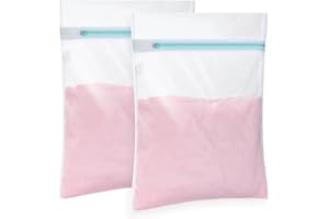 OTraki 2 Pcs Mesh Laundry Bag for Delicates with Zippers, Garment Clothing Wash Bags, Machine Bags for Dirty Clothes, Bras Li