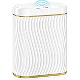 Bathroom Small Trash Can with Automatic Touchless Lid, 2.6 Gallon Smart Garbage Can Narrow Waterproof Trash Bin for Bedroom, Office, Living Room
