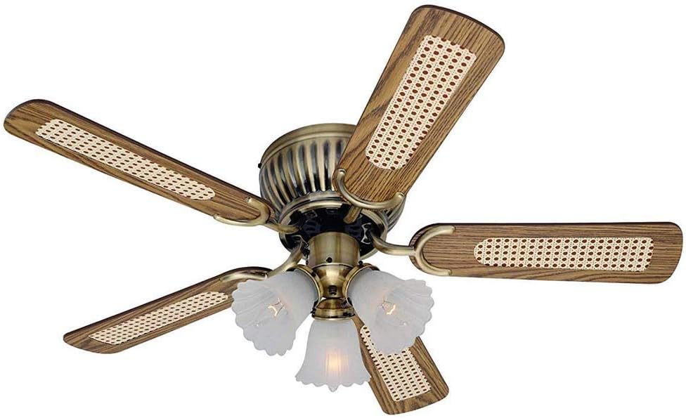 Amazon Com L W Susl Fan Light Thin Ceiling Fan Brass 3 Head