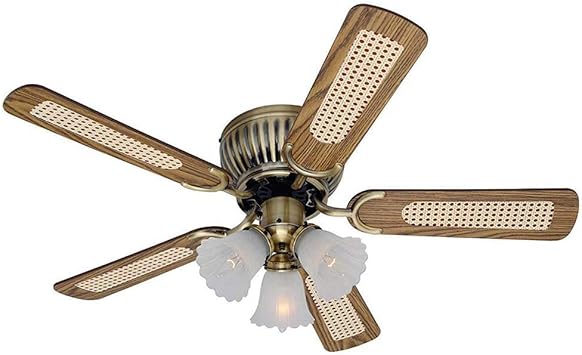 Amazon Com L W Susl Fan Light Thin Ceiling Fan Brass 3 Head