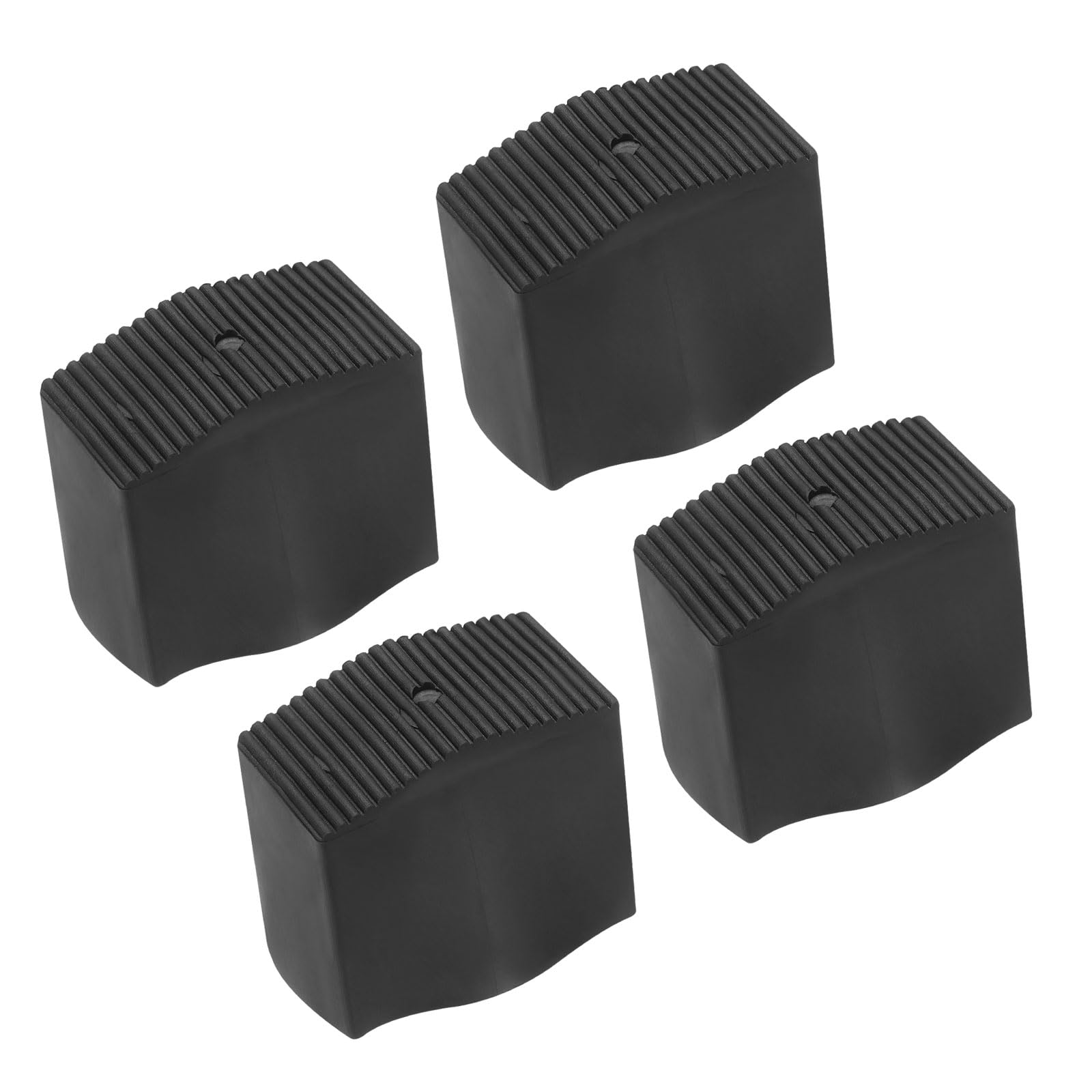 PATIKIL Step Ladder Foot Mat, 4 Pack Herringbone Ladder Feet Cover Non-Slip Rubber Cap Thick Ladder Leg Accessories Replacement for Ladder Protection, Black