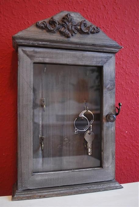 Schlüsselkasten Schlüsselschrank Used Look braun antik: Amazon.de