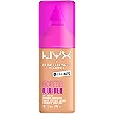 NYX PROFESSIONAL MAKEUP Make 'Em Wonder Liquid Foundation, 24HR Foundation Makeup With A Soft Matte Finish, Buildable Full Coverage - 09 Light Nude