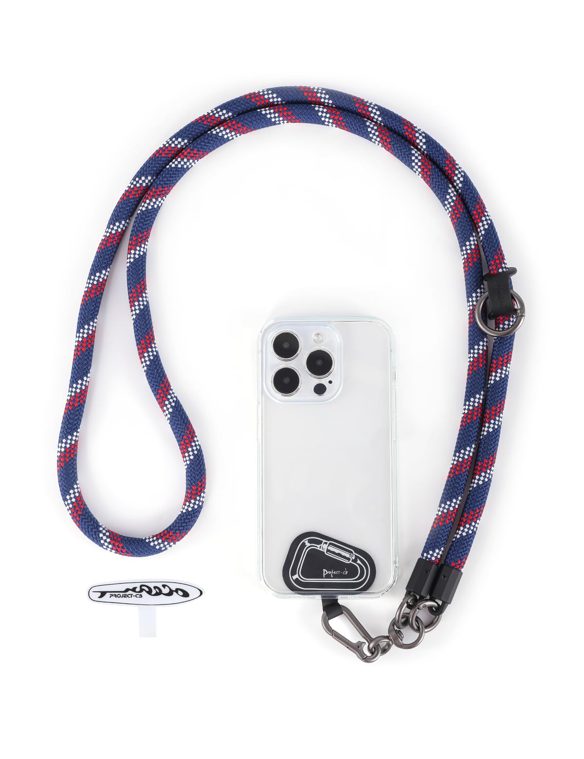 project-cb Cell Phone Lanyard ×1, Tether Tab ×2, Universal Adjustable Phone Strap, Crossbody, Neck Phone Lanyard, Rope Strap (Liberty Line)